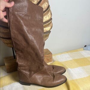 J. Crew Made in Italy  Brown Leather Combat Boots